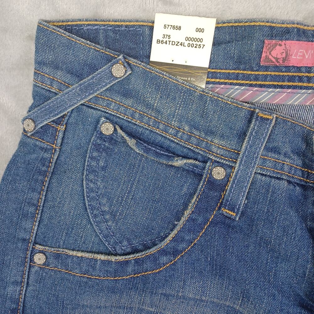Vintage Levi's Jeans Denim Skimmer Shorts Women Size 3 Cutoff Lowrise Button Fly - Picture 3 of 16